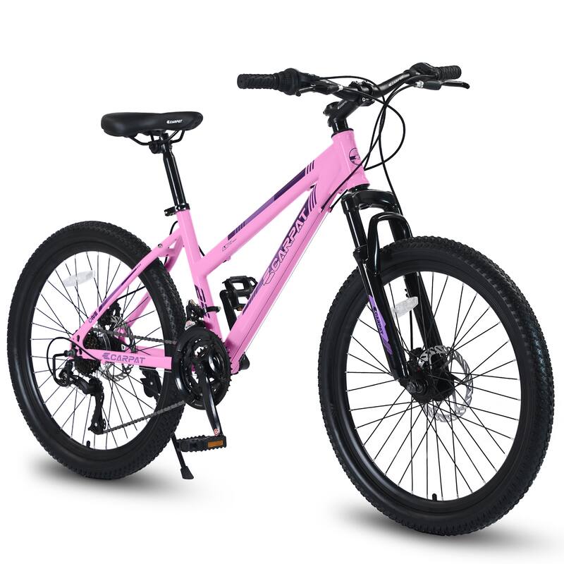 Pink Mountain Bike Hardtail Design Bike for Teenagers Girls Women - Pink