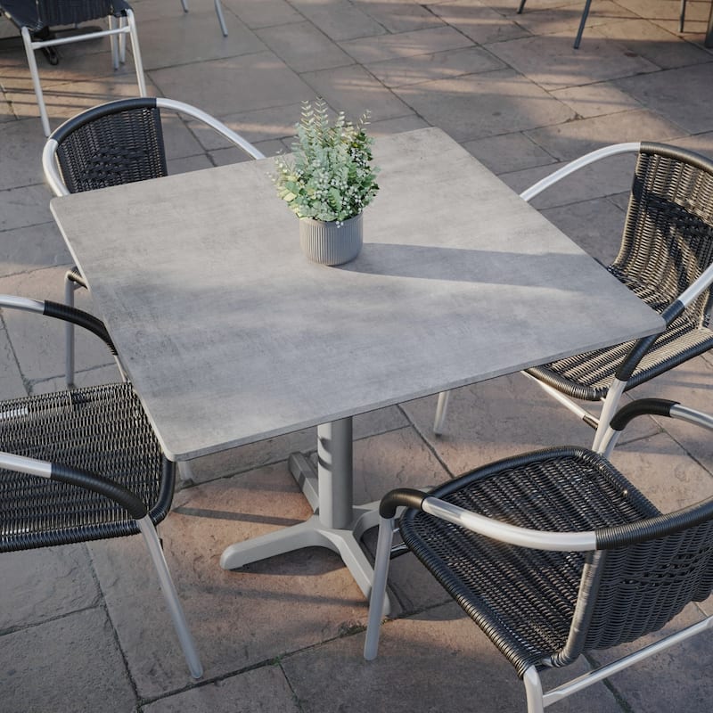 Commercial HPL Wrapped Seamless Scratch and Stain Resistant Tabletop - 36"W x 36"D x 1.5"H