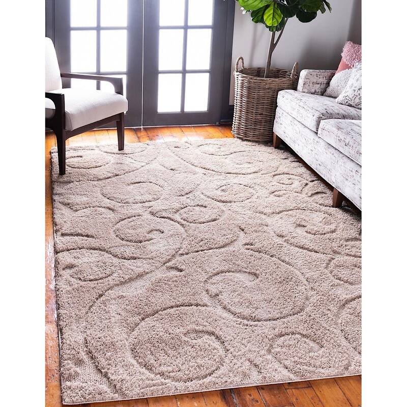 Shag Milson Collection Area Rug - 4'x6' - Beige