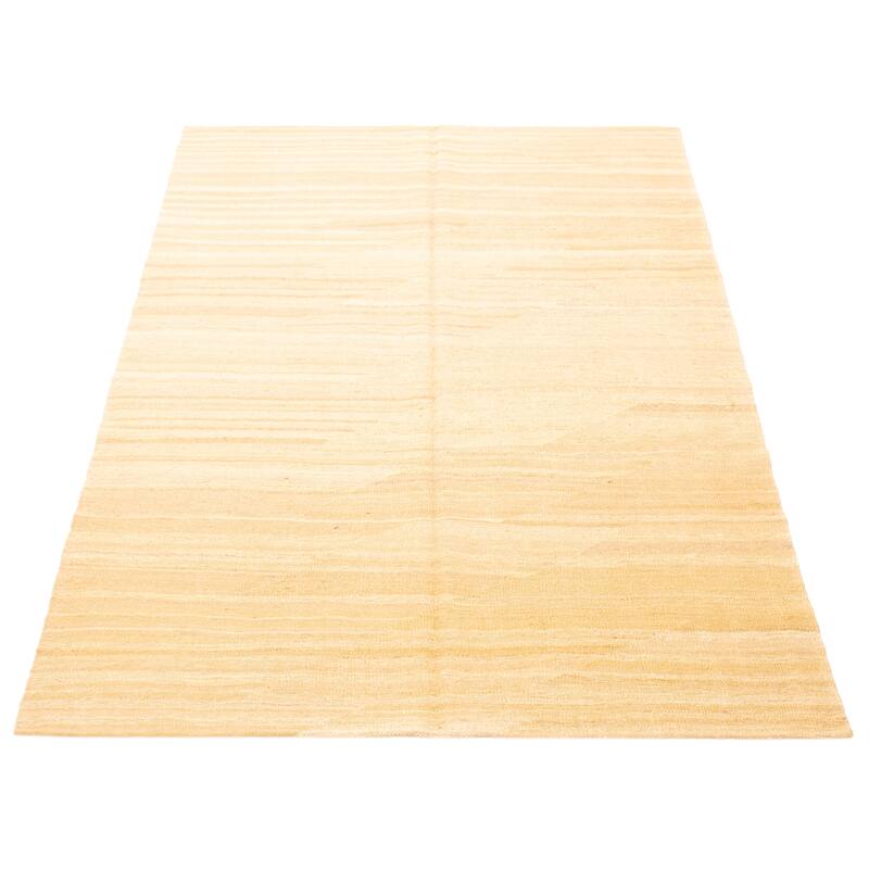 ECARPETGALLERY Flat-Weave Ankara FW Beige Wool Kilim - 5'5 x 8'4