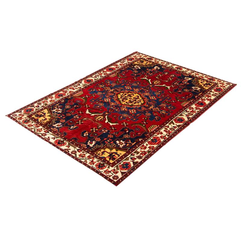 ECARPETGALLERY Hand-knotted Anatolian Vintage Red Wool Rug - 5'6 x 7'11