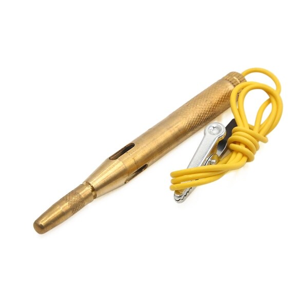 DC 6V-24V Copper Car Vehicle Electronic Voltage Circuit Tester Pen Gold Tone