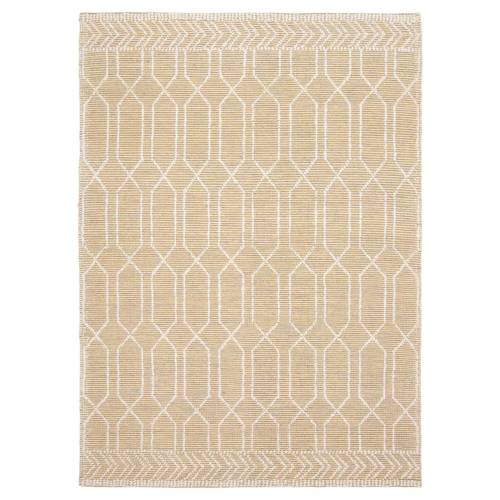 ECARPETGALLERY Braid weave Sienna Tan Wool Rug - 5'2 x 7'3