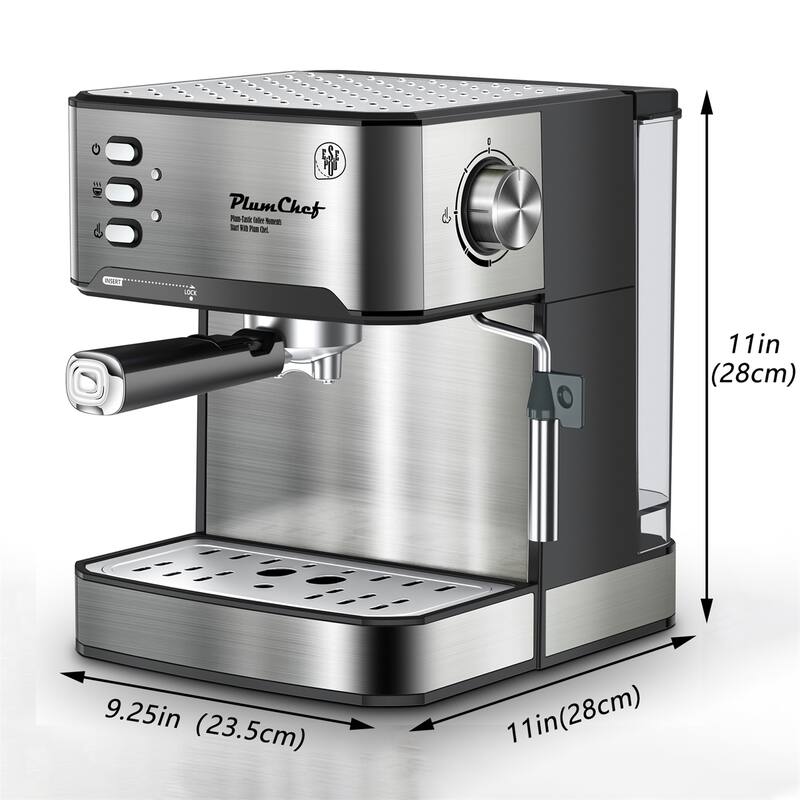 20 Bar Espresso Machine w/ Milk Frother, Single & Double Shot, ESE Pod Compatible