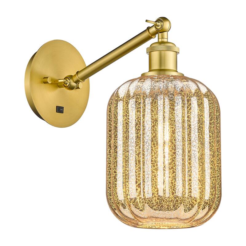 Innovations Lighting Endless Possibilities Ballston - Preston - 1 Light 7" Jar Shade Adjustable Sconce - Mercury/Satin Gold