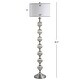 preview thumbnail 7 of 7, February 60.5" Glass/Metal LED Floor Lamp, Mercury Silver by JONATHAN Y - 60.5" H x 16" W x 16" D