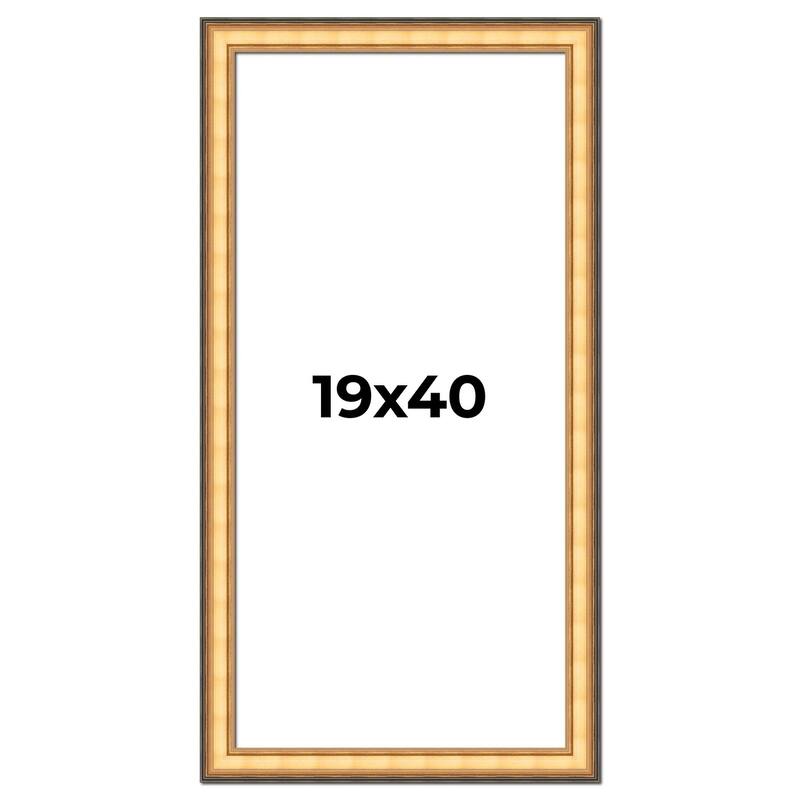 19x40 Frame Gold Plein Aire Solid Wood Picture Frame Width 2 Inches |