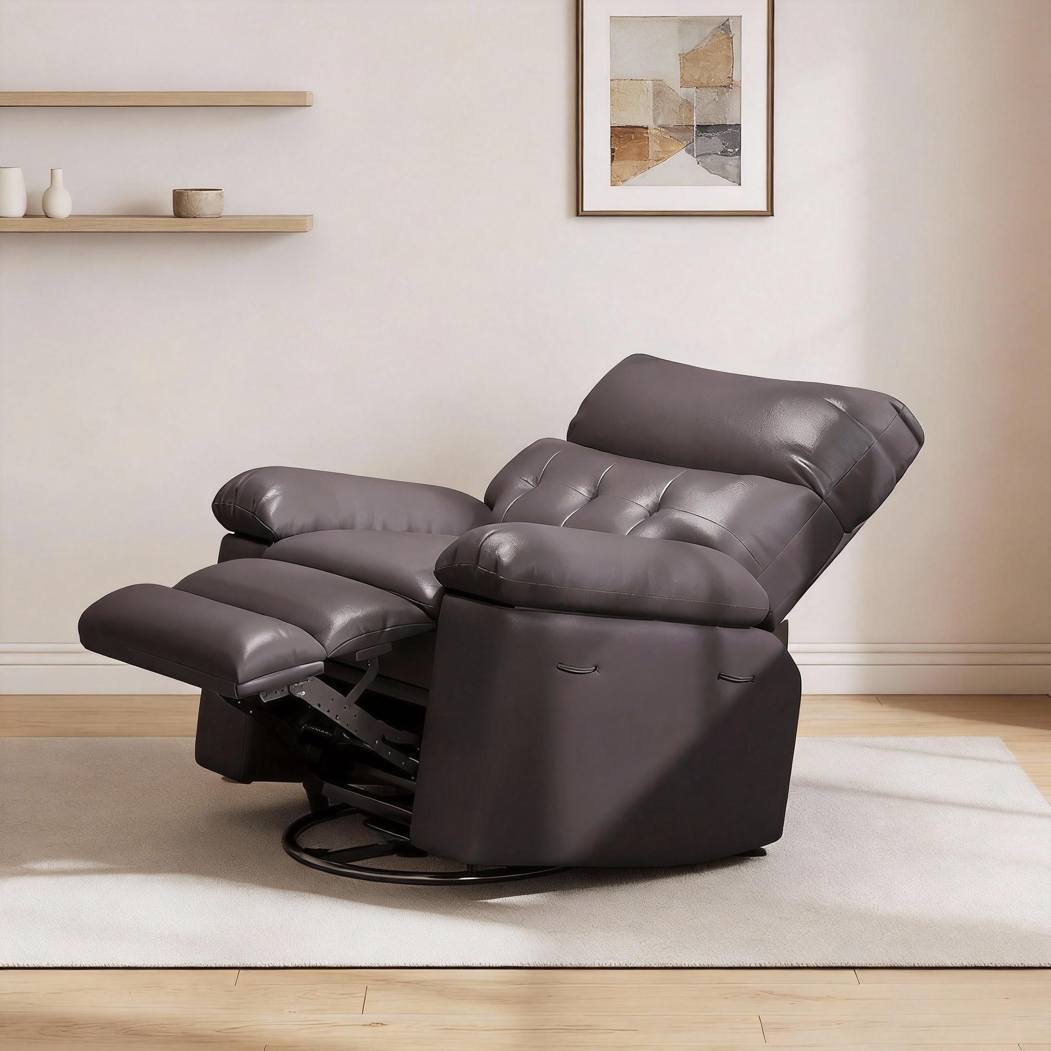 26.77"W Oversized Extra Wide Manual Recliner Chair, with Overstuffed Arms & Back Support