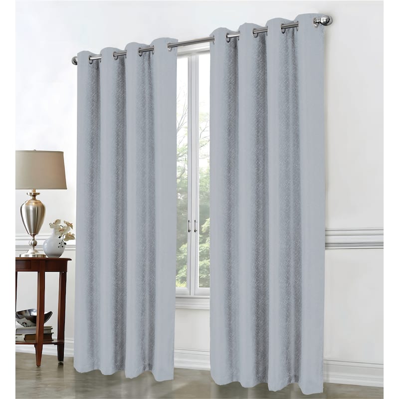 Cassi Shimmer Jacq Grom Panel 90" Grey - Grey