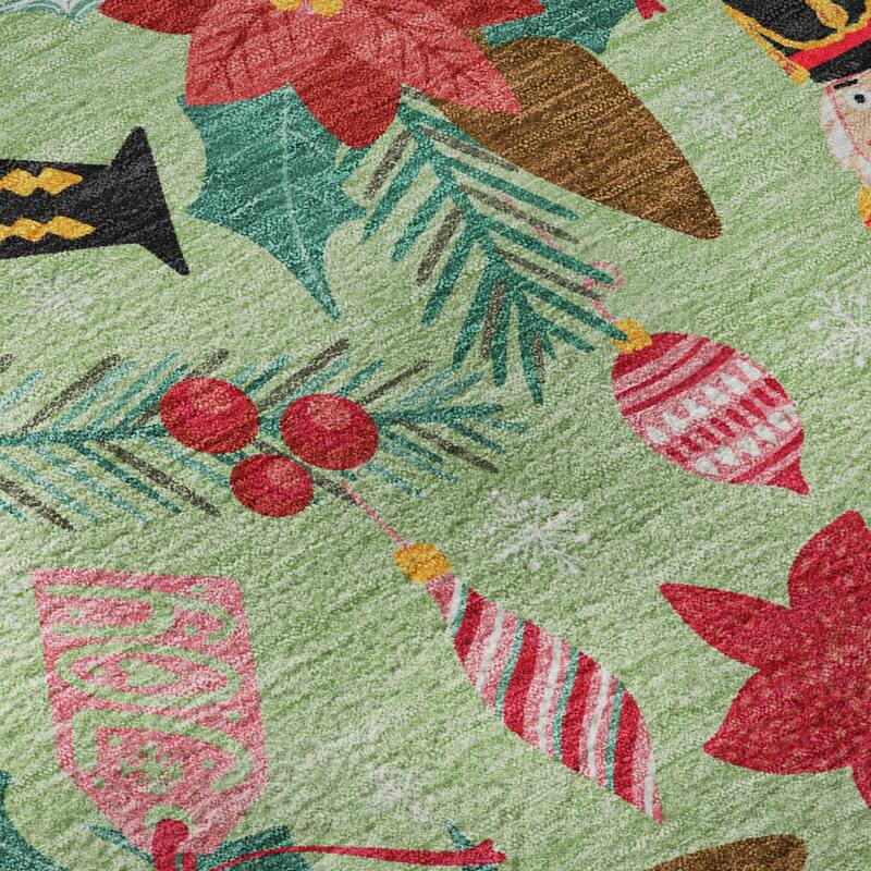 Premium Washable Super Soft Holiday Nutcracker Mayfield Rug