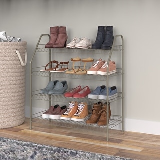 ClosetMaid Steel 4 Tier 12 Pair Freestanding Shoe Rack Bed Bath Beyond 37221163