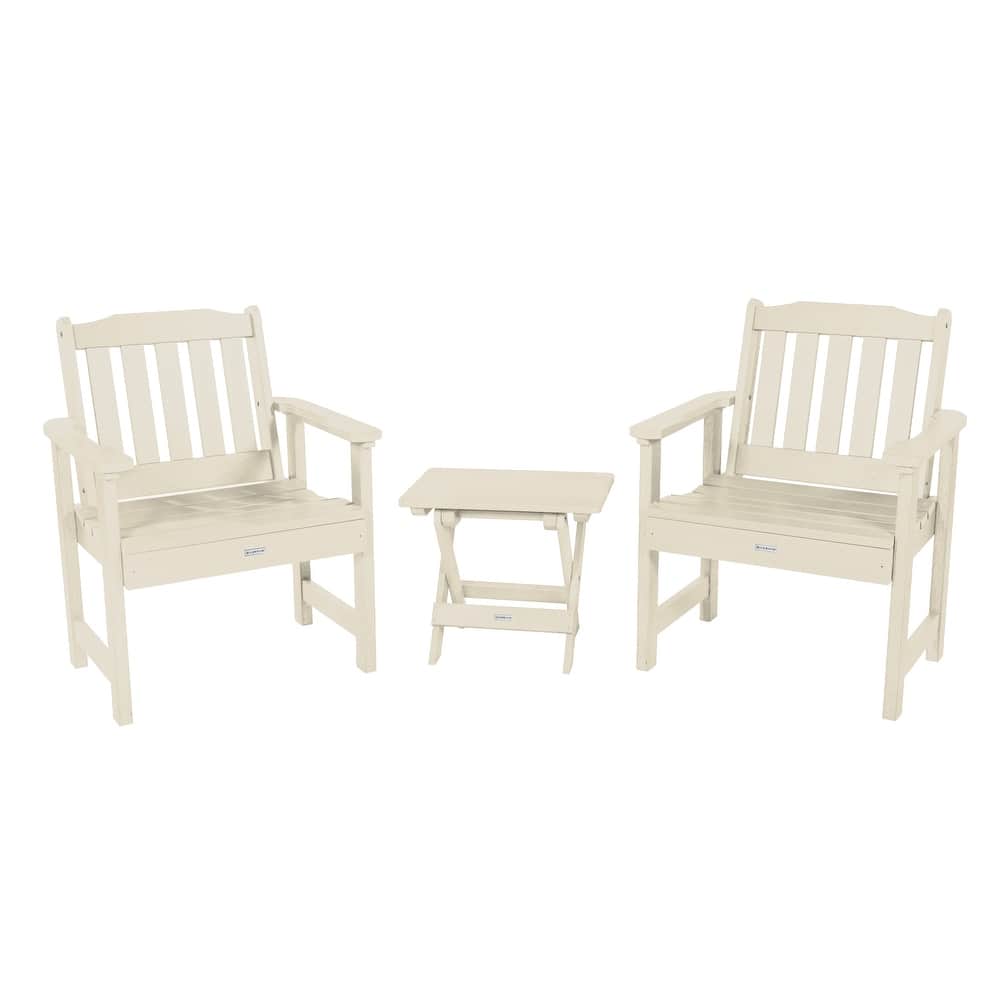 HIGHWOOD Garden Chairs and Folding Side Table (3-piece Set)
