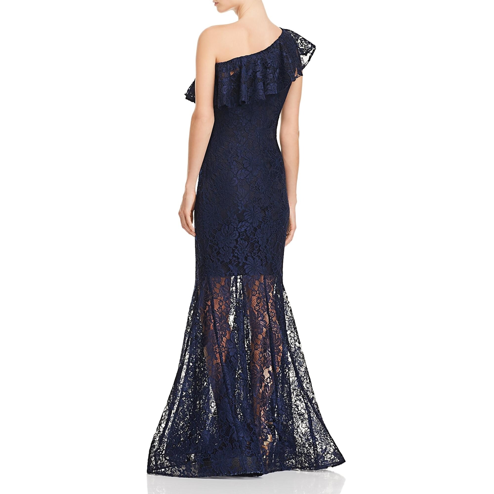 avery g one shoulder gown