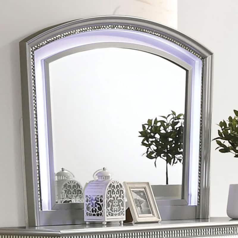 Xian Glam 2-piece 8-Drawer Dresser and Mirror Set by Furniture of America