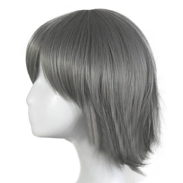 grey contra warping short hair anime cosplay wig