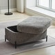 preview thumbnail 8 of 34, 30.3" Fabric Storage Ottoman，Upholstered Footrest with Adjustable Cover and Metal Legs