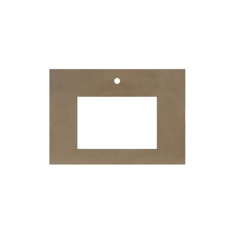 NativeStone Concrete Vanity Top - Rectangle Sink Cutout with Single Faucet Hole (Top Only) - 30.5" - Earth