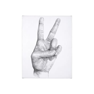 Hand Signs II (28 x 35) Canvas Art Print