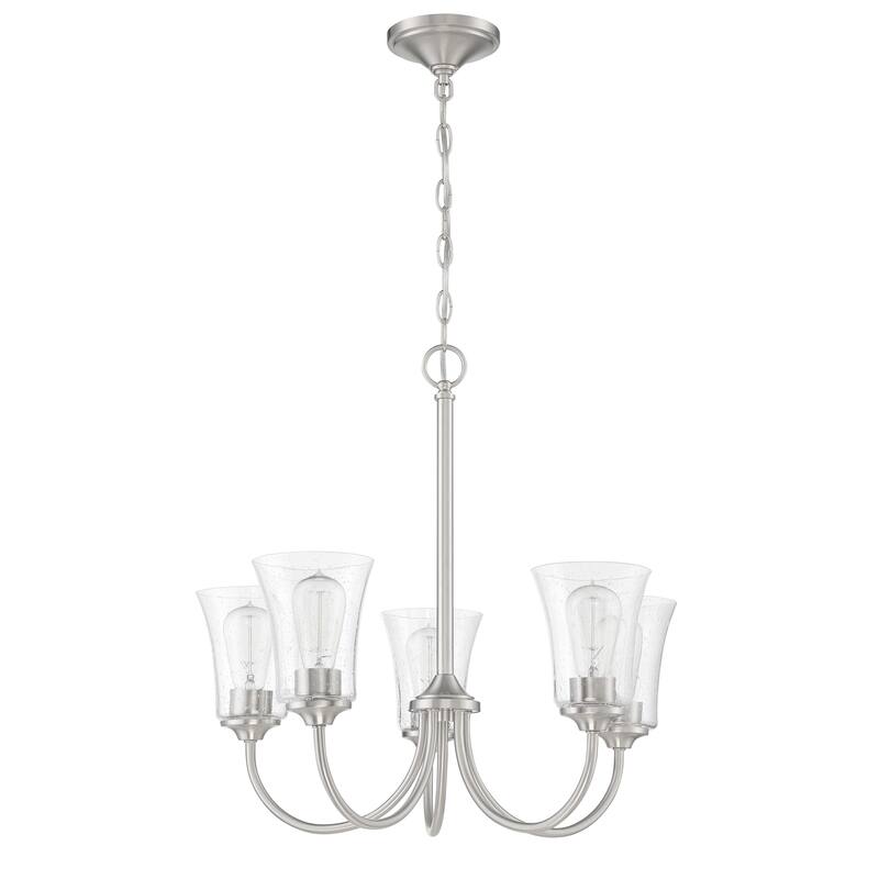 Craftmade Gwyneth Chandelier - 5 - Brushed Polished Nickel