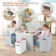 preview thumbnail 5 of 8, Gymax Kids Table and 2 Chairs Set 4-in-1 Desk & Chair Set w/ Storage