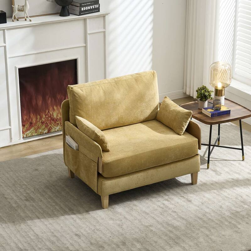Convertible sofa bed, 3-in-1 convertible with 3 pillows