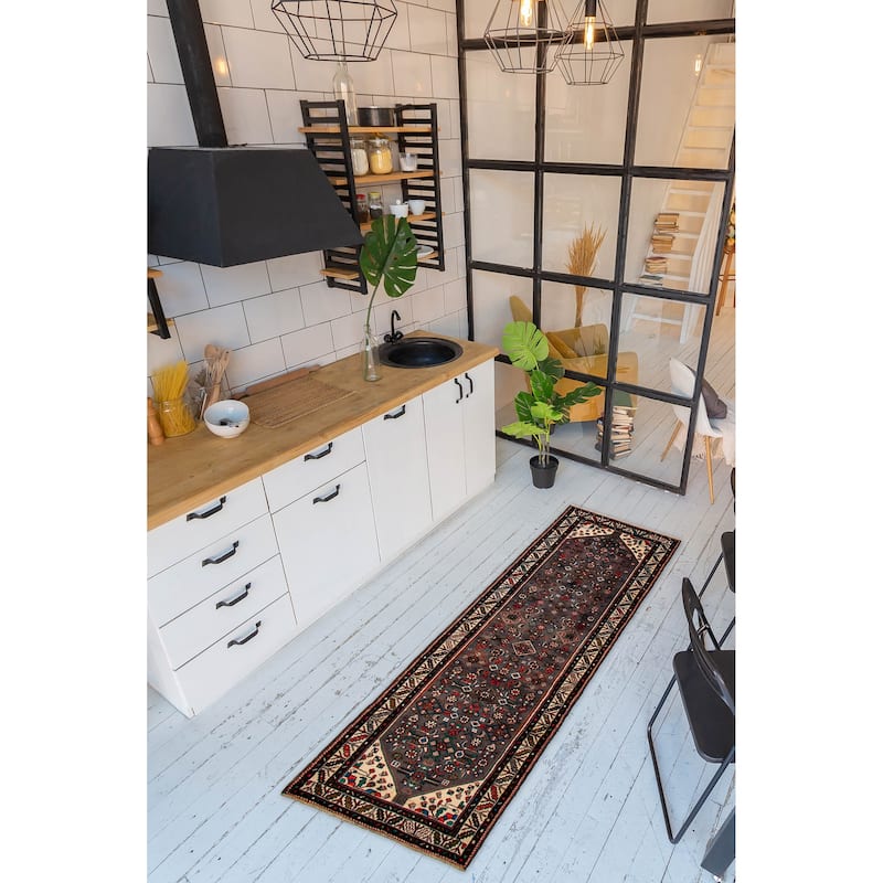 ECARPETGALLERY Hand-knotted Andelz Grey Wool Rug - 3'1 x 10'0