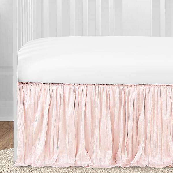 Pink Floral Vintage Lace Girl 5pc Nursery Crib Bedding Set Blush Velvet Luxurious Elegant Princess Boho Shabby Chic Luxury Overstock 32007653