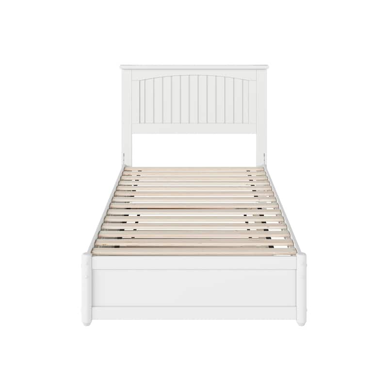 Malta Platform Bed with Panel Footboard and Twin Trundle