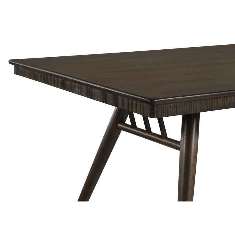 Wes Rectangular 80-inch Wood Dining Table Dark Walnut