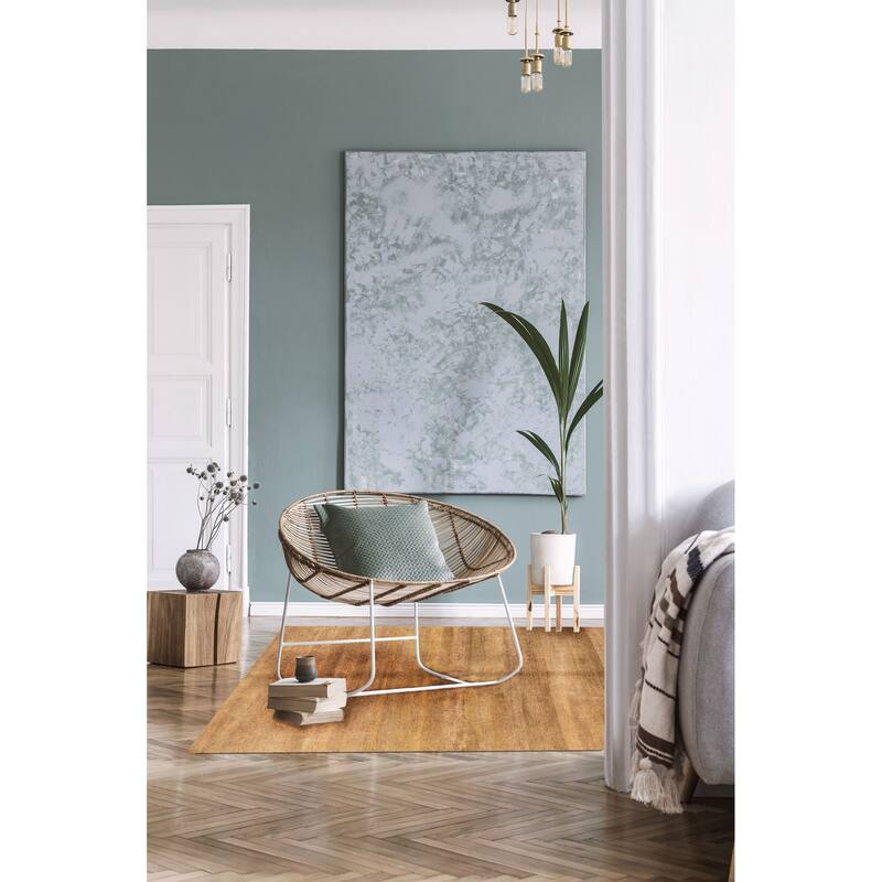 ECARPETGALLERY Hand-knotted Pak Finest Gabbeh Light Brown Wool Rug - 5'1 x 6'11