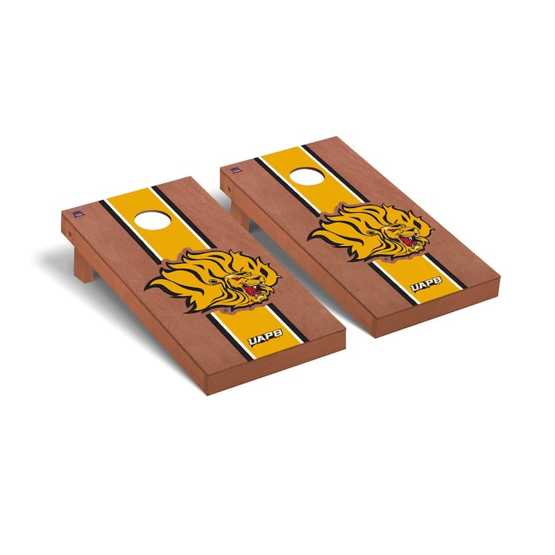 Arkansas Pine Bluff Golden Lions Rosewood Cornhole Board Set