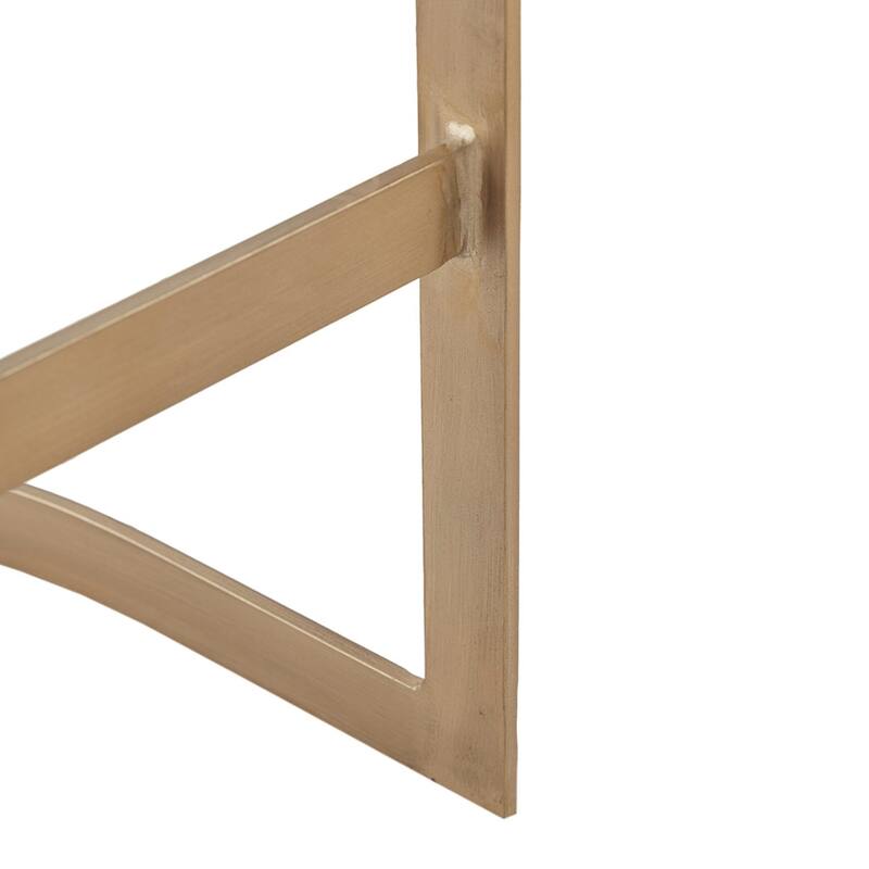 Roomfitters 25-Inch Backless Counter Stool, Upholstered Charcoal Seat with Antique Gold Metal C-Frame