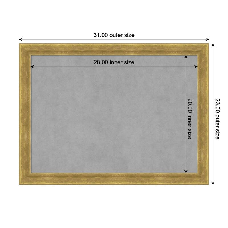 Amanti Art Angled Gold Framed Magnetic Board - Board Size 28x20