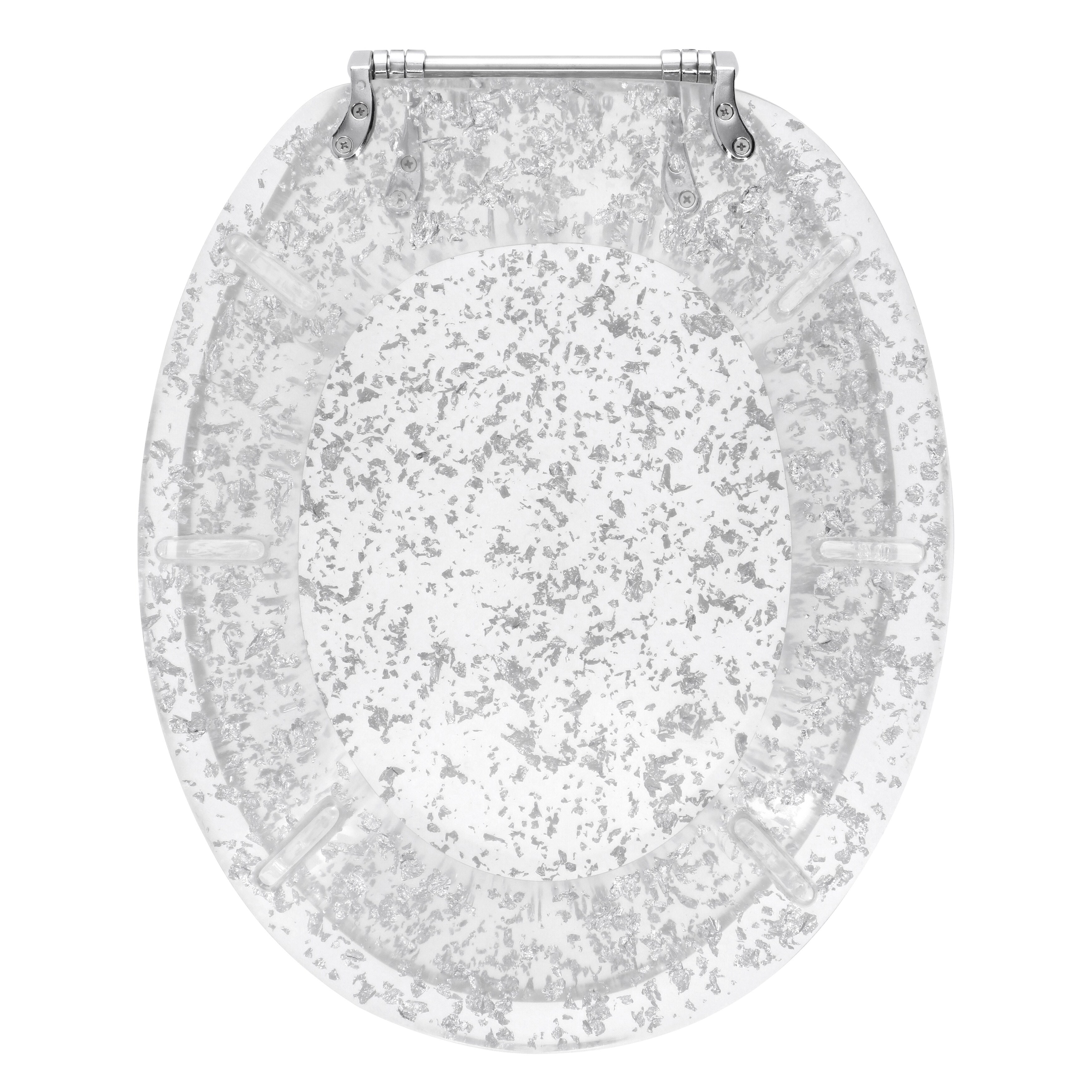 Decorative elongated top toilet seats