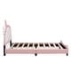 preview thumbnail 8 of 18, Upholstered Leather Platform Bed with Unicorn Shape Headboard, Platform Bed Frame with Unicorn Ornament for Kids,Pink
