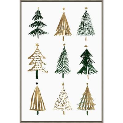 Evergreen Trees II by Isabelle Z Framed Canvas Wall Art