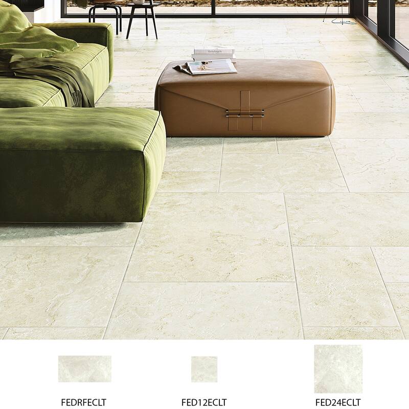 Merola Tile Echoes Light 11-3/4" x 23-1/2" Italian Porcelain Floor and Wall Tile
