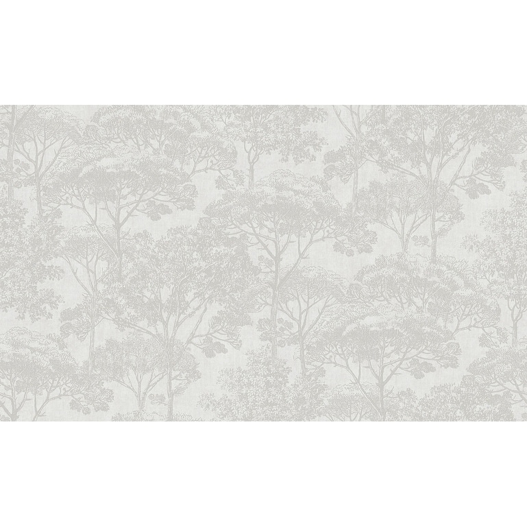 Advantage Teatro White Trees Wallpaper - 20.9in x 396in x 0.025in - 20.9in x 396in x 0.025in