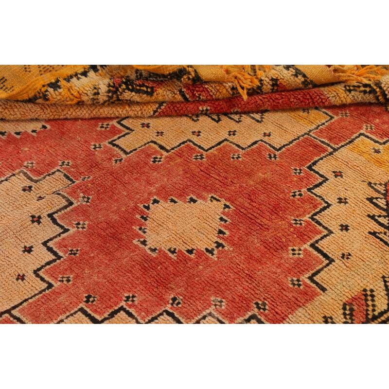 Stunning Tribal Moroccan Oriental Area Rug Wool Hand-knotted - 5'5" x 11'5"
