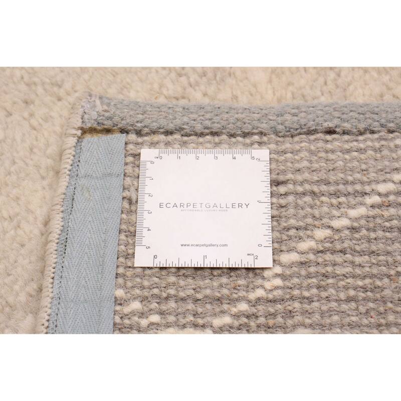 ECARPETGALLERY Hand-knotted Tangier Khaki Wool Rug - 2'11 x 11'10