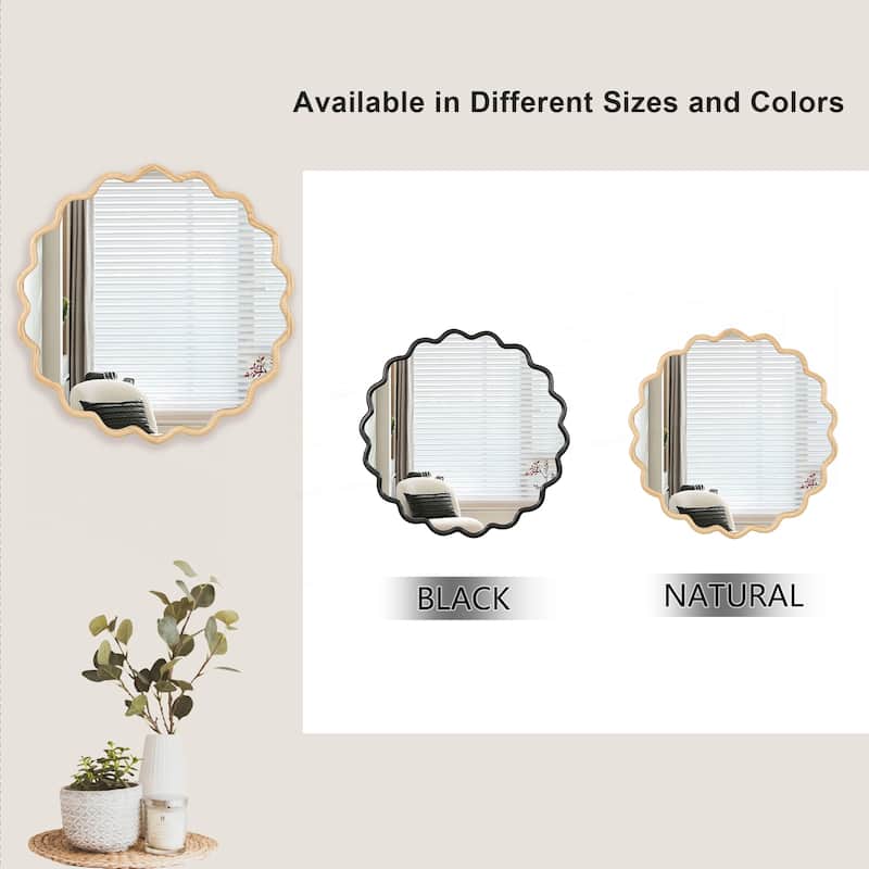 Solid Wood Wavy Mirror
