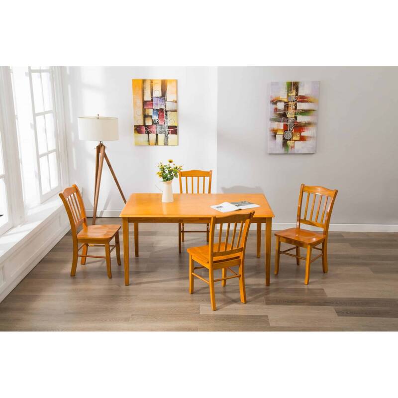 Boraam Shaker Collection Brown Wood Rustic Dining Table