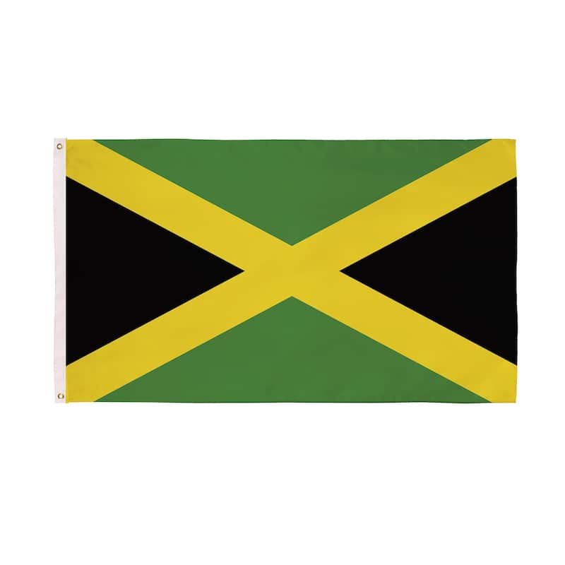 Jamaica National Double Sided Estate Flag w/ 2 Grommets, 3'x5'
