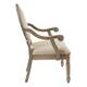 Madison Park Cole Beige Exposed Wood Arm Chair