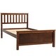 preview thumbnail 9 of 7, Enhance Bedroom Elegance with a Classic Wood Platform Bed - Wood Slat Support, Walnut