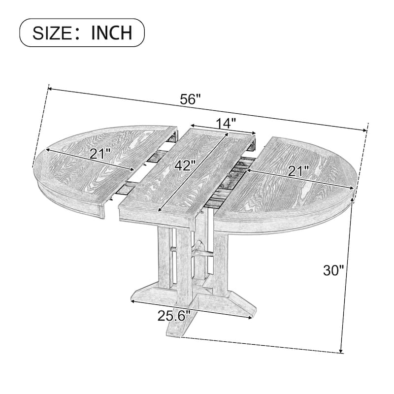 Dining Table Extendable Round Table