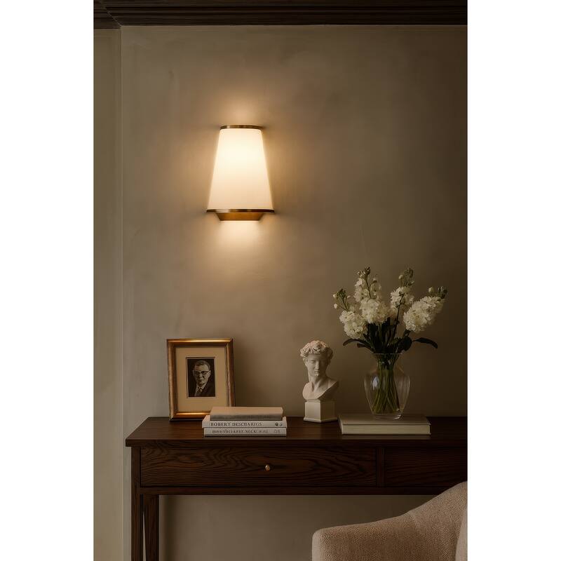 Varaluz Desert Flyer 2-Light Wall Sconce - Satin Brass/Medium Walnut