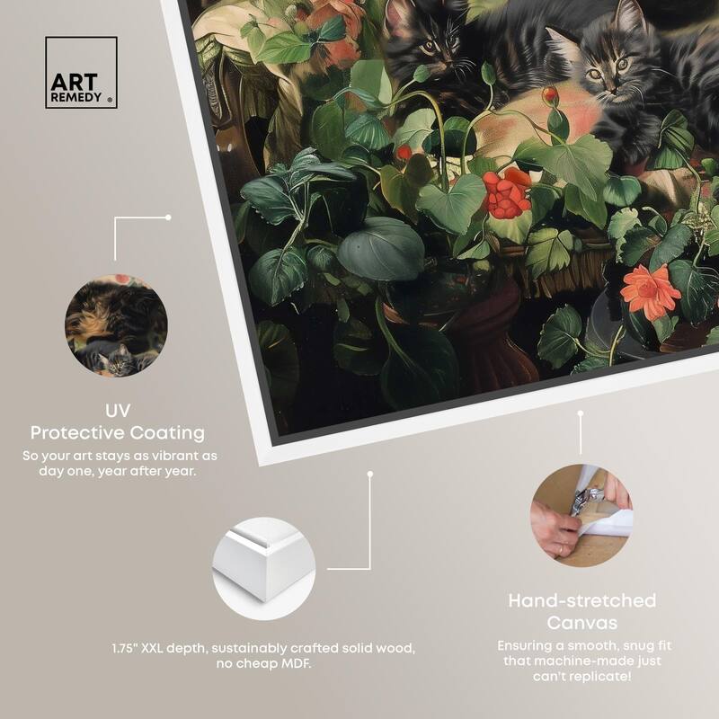 Lounging Cats II Canvas by Art Remedy
