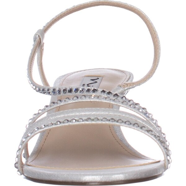 nina gerri evening sandals silver