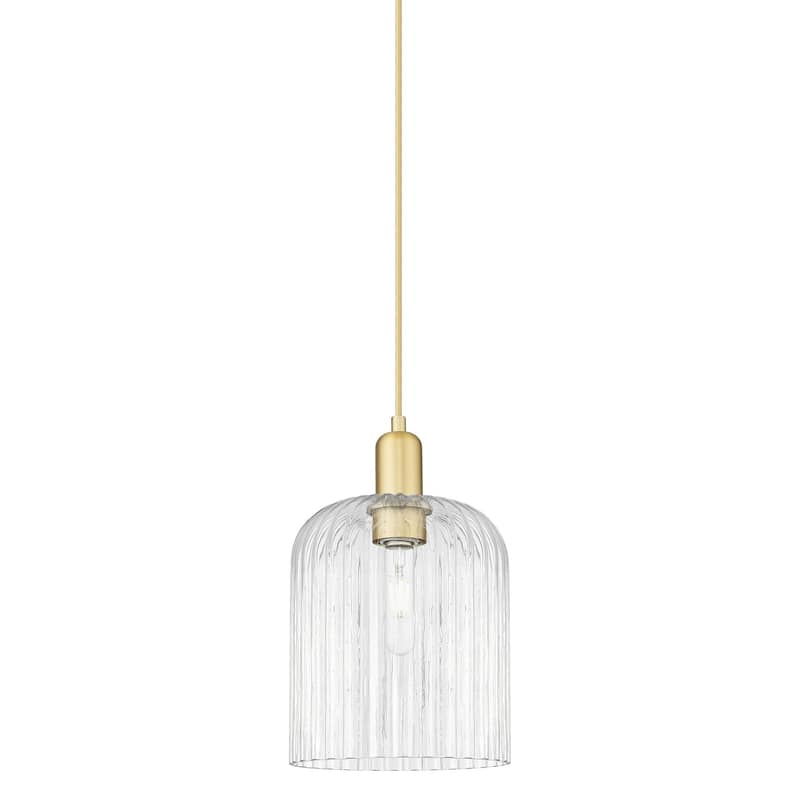 Innovations Lighting 716-1P-14-8 Bridal Veil Pendant Bridal Veil 8" - Satin Gold / Clear